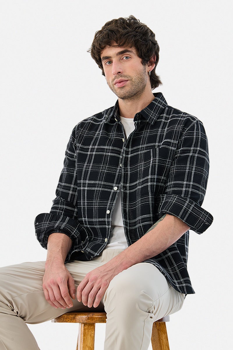SNITCH Regular Fit Checks Shirt - Image 1