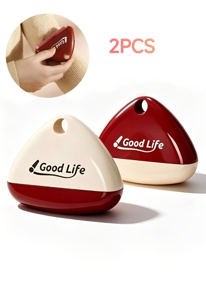 2 Packs Portable Mini Lint Roller Reusable Triangle Sticky Lint Remover Travel Pocket Pet Hair Remover for Clothes Furniture Car Using - Image 1