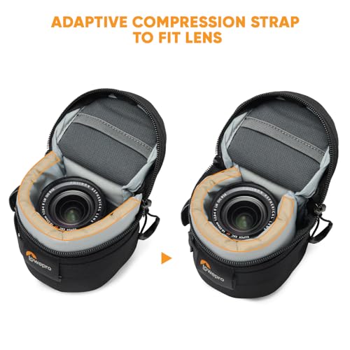 Lowepro ProTactic LCS 8 x 8 III Camera Lens Case, Camera Lens Pouch Bag, fits 50mm F/1.8, for DSLR and Mirrorless Cameras, Vol-0.3L Dim: 3.15x3.15x3.15in, Camera Bag, for Photographer/Videographer - Image 3