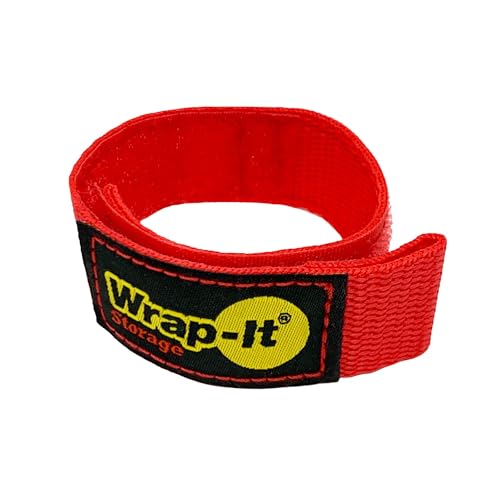 Wrap-It Storage Quick-Strap Cord Wraps, 9 inch (12 Pack) Red - Hook and Loop Strap, Extension Cord Holder Gifts for Boat, Rope, Hose, and Cable Storage and Organization - Image 1