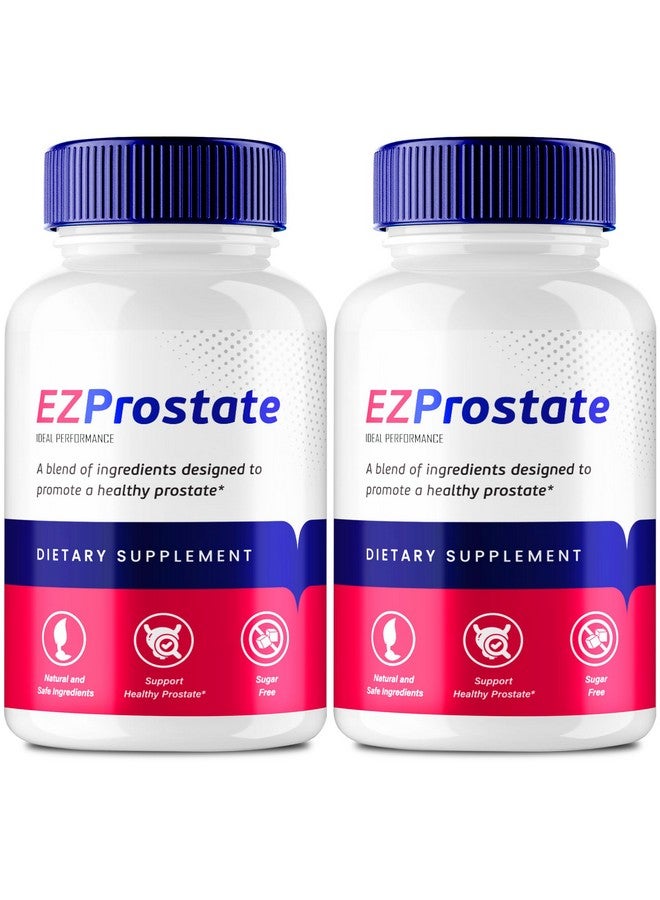 IDEAL PERFORMANCE EZ Prostate Capsules, EZ Prostate Pills - Official EZ Prostate Supplement Pills - Maximum Strength Advanced All Natural Formula, EZProstate Health Men Pastillas Reviews (2 Pack)  - Image 1