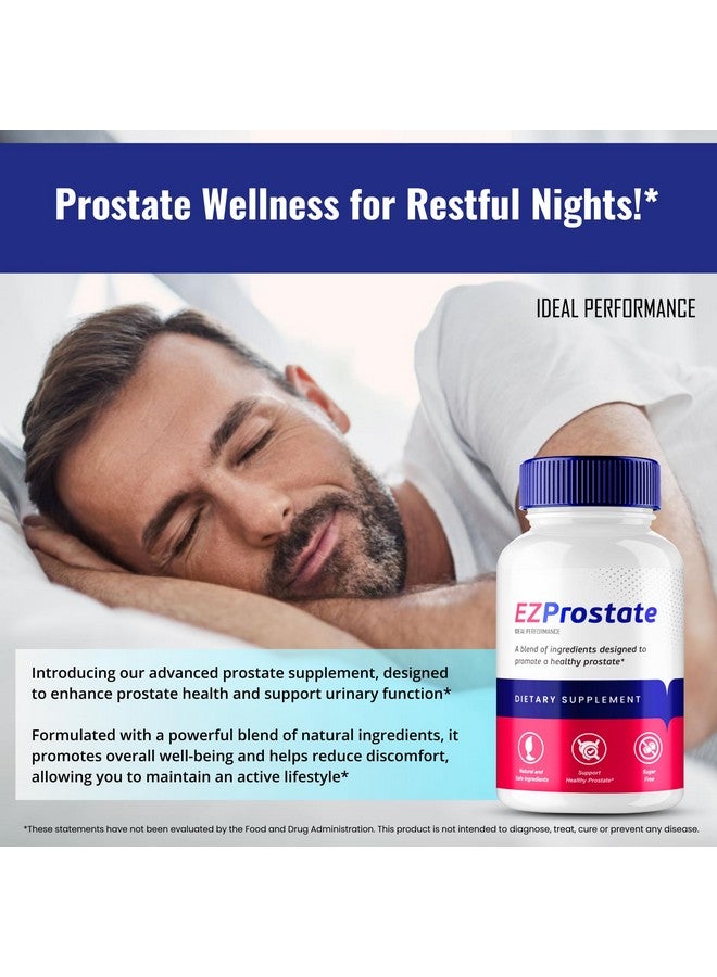 IDEAL PERFORMANCE EZ Prostate Capsules, EZ Prostate Pills - Official EZ Prostate Supplement Pills - Maximum Strength Advanced All Natural Formula, EZProstate Health Men Pastillas Reviews (2 Pack)  - Image 4