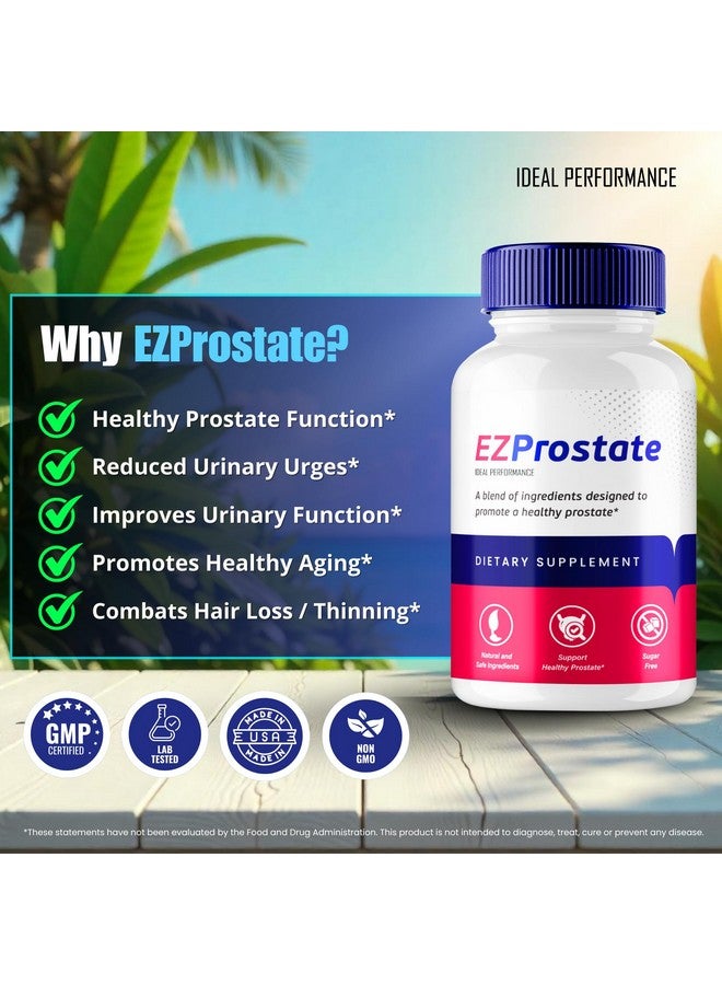 IDEAL PERFORMANCE EZ Prostate Capsules, EZ Prostate Pills - Official EZ Prostate Supplement Pills - Maximum Strength Advanced All Natural Formula, EZProstate Health Men Pastillas Reviews (2 Pack)  - Image 5