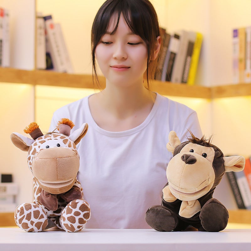 Cute Puppet Animal Lion Lamb Big Gray Wolf Children Comfort Parent-Child Story Plush Finger Puppet Performance Props - Image 5