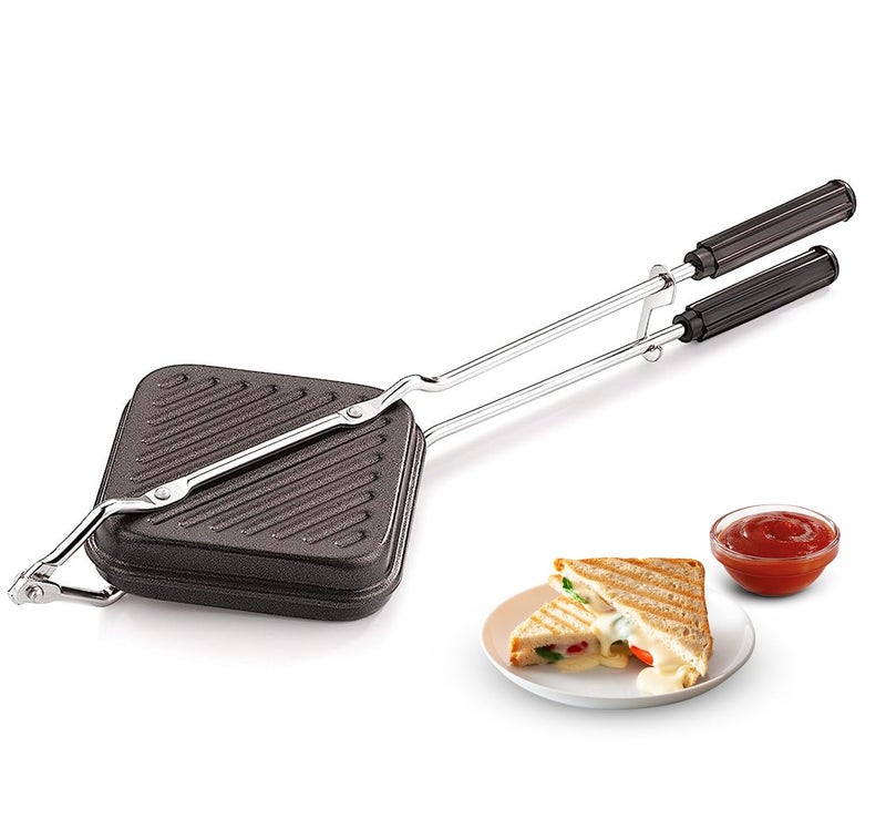 AADHIK Gas Toaster Aluminium Nonstick Sandwich Maker Grill Sandwich Club Sandwich Vegetable Sandwich Maker - Image 1