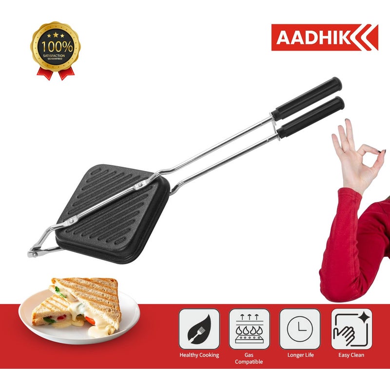 AADHIK Gas Toaster Aluminium Nonstick Sandwich Maker Grill Sandwich Club Sandwich Vegetable Sandwich Maker - Image 2