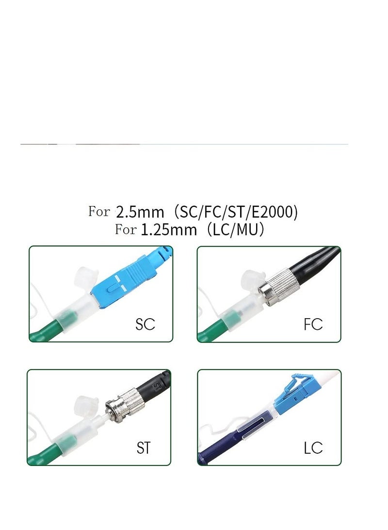 Excefore Fiber Optic Cleaner, 2 Pcs LC Fiber Cleaner Pen for 1.25mmLC/MU 2.5mm SC/F C/STE2000, Glass Fiber Cleaning Pen for Fiber Optic Connectors Cleaning, Dual Fiber Optic Connector Cleaner  - Image 2