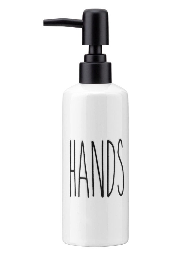 FE FUN ELEMENTS FE Hand Soap Dispenser, 10oz Ceramic Soap Dispenser for Bathroom with Plastic Pump(Hands) - Image 1