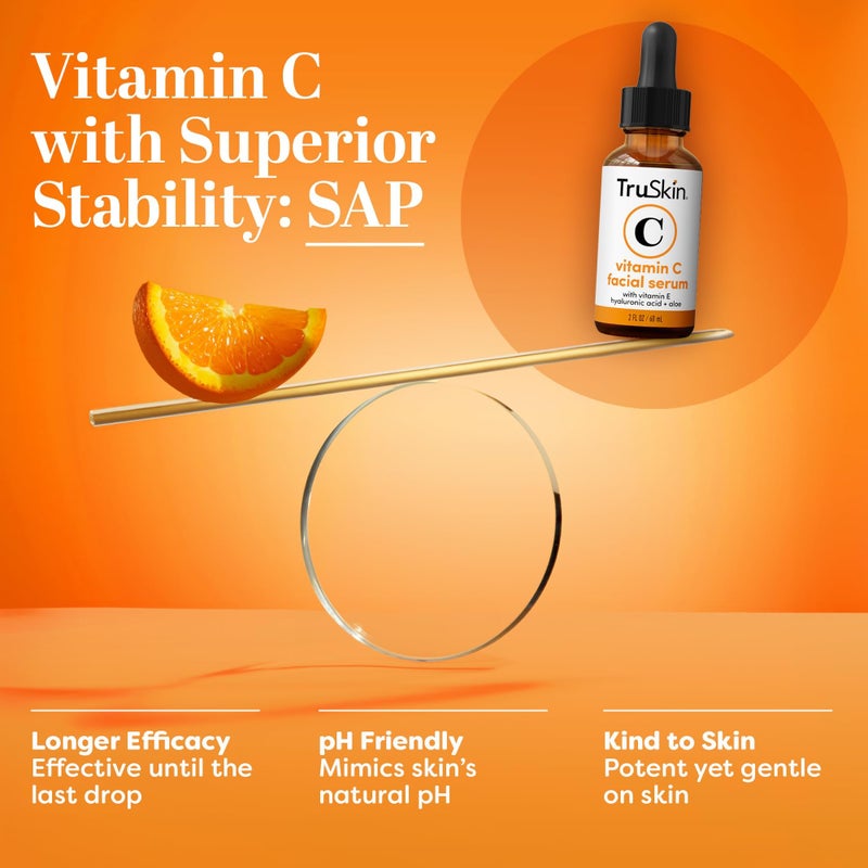 TruSkin Vitamin C Serum For Face â€“ Anti Aging Face Serum with Vitamin C, Hyaluronic Acid, Vitamin E â€“ Brightening Formula â€“ Improve Appearance of Dark Spots, Tone, Fine Lines & Wrinkles, 2 Fl Oz - Image 5