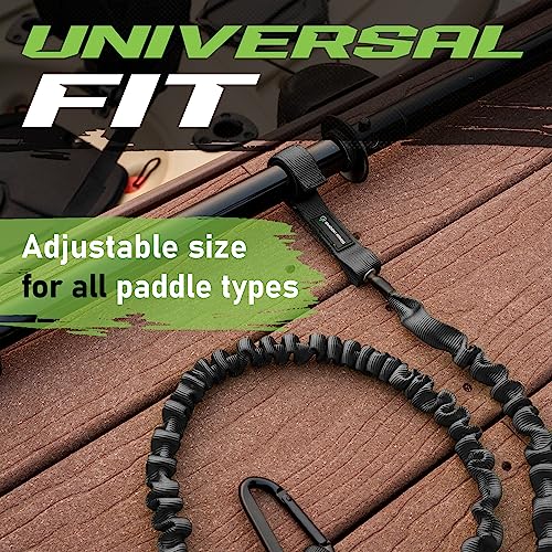 Gradient Fitness 2 Pack Kayak Paddle Leash, 5-8 Feet Stretchable Paddle Strap with Carabiner Secure Leash Lanyard Rope for SUP Kayak Canoe Paddle Fishing Pole Rod - Image 3