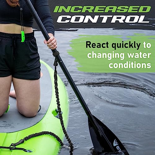 Gradient Fitness 2 Pack Kayak Paddle Leash, 5-8 Feet Stretchable Paddle Strap with Carabiner Secure Leash Lanyard Rope for SUP Kayak Canoe Paddle Fishing Pole Rod - Image 5