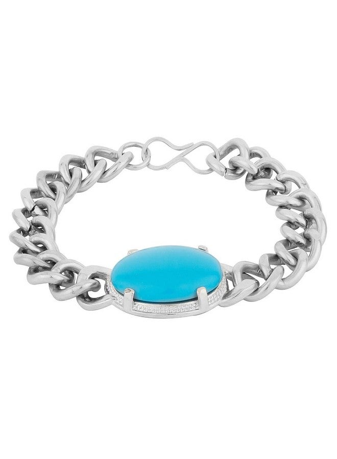 EMBROCO Blue Metal Bracelet for Men