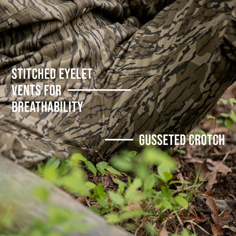 Mossy Oak Men's Cotton Mill Camo Hunting Pants, Medium, Full Foliage - Image 5