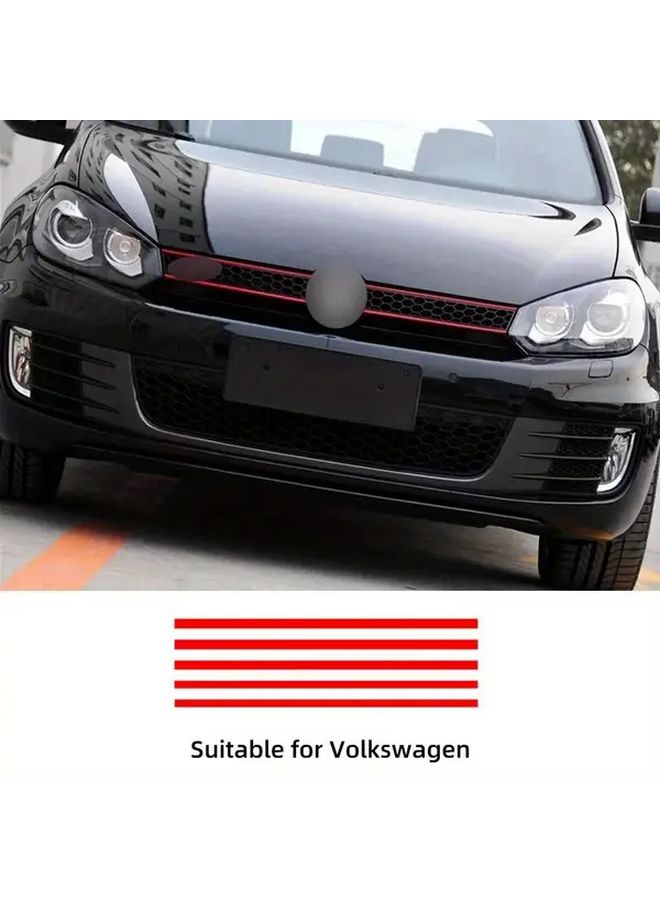 Red Reflective Car Sticker Strip For Front Hood Grille Decoration Fit VW Golf 6 7 - Image 4