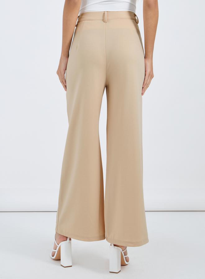 Styli High Rise Split Hem Wide Leg Pants  - Image 4