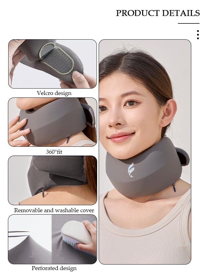 DUNISO Neck Protector for Neck Pain and Support, Memory Cotton Cervical Collar for Vertebrae Aligns and Stabilizes Spine, Adjustable Neck Support Brace for Spinal Pain and Pressure Relief - Image 2