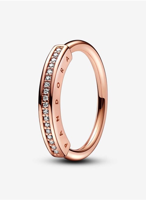 Pandora Signature I-D Pavé Ring, Size 58