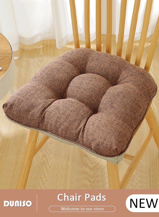 DUNISO Chair Pads Seat Cushion with Ties, Square Floor Chair Seat Pads,Chair Cushions for Sitting,Yoga, Pooja, Meditation,Solid Thicken Comfortable Seat Cushion,Floor Cushion Reading Cushion Pad for Office Home Living Room - Image 1