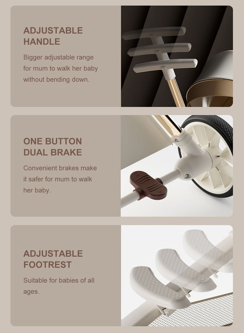 ما بيبي عربة طفل ، عربة طفل قابلة للطي ، مع سقف قابل للتعديل - Image 5