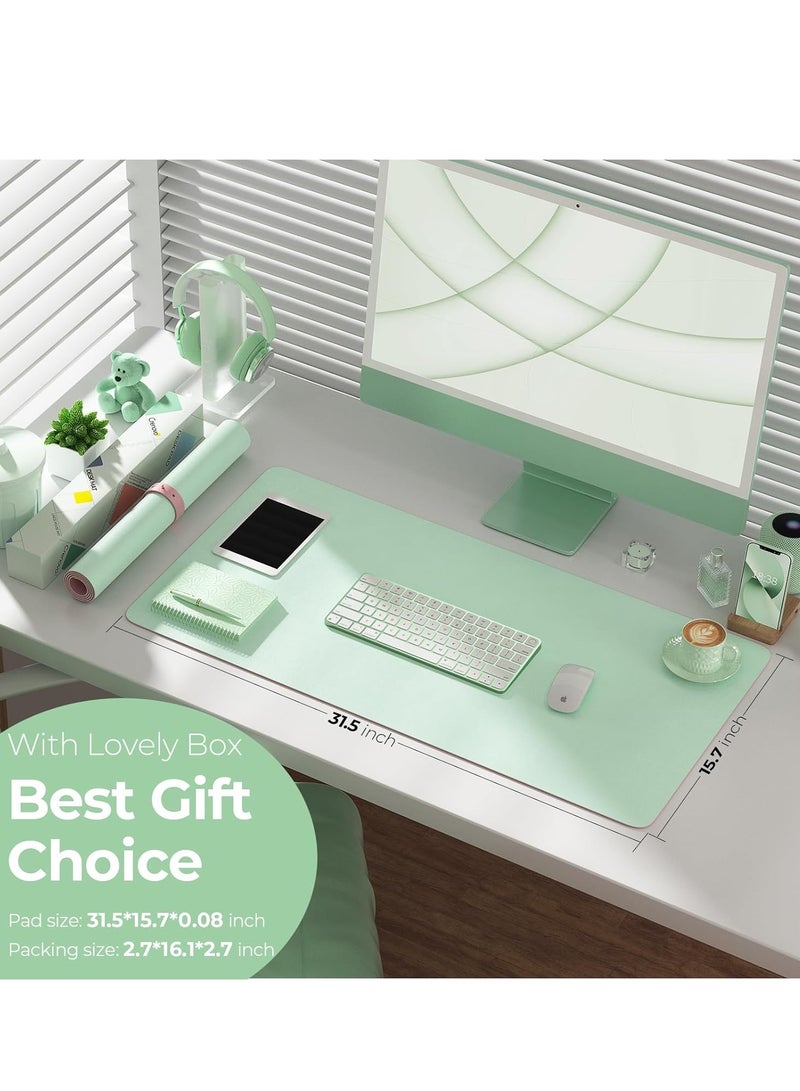 Aurrako Leather Desk Mat Pad Protector,80x40cm Large Office Mouse Pad,Non-Slip PU Desk Blotter, Laptop Desk Pad, Waterproof Desk Writing Pad for Gaming Office and Home - Image 4