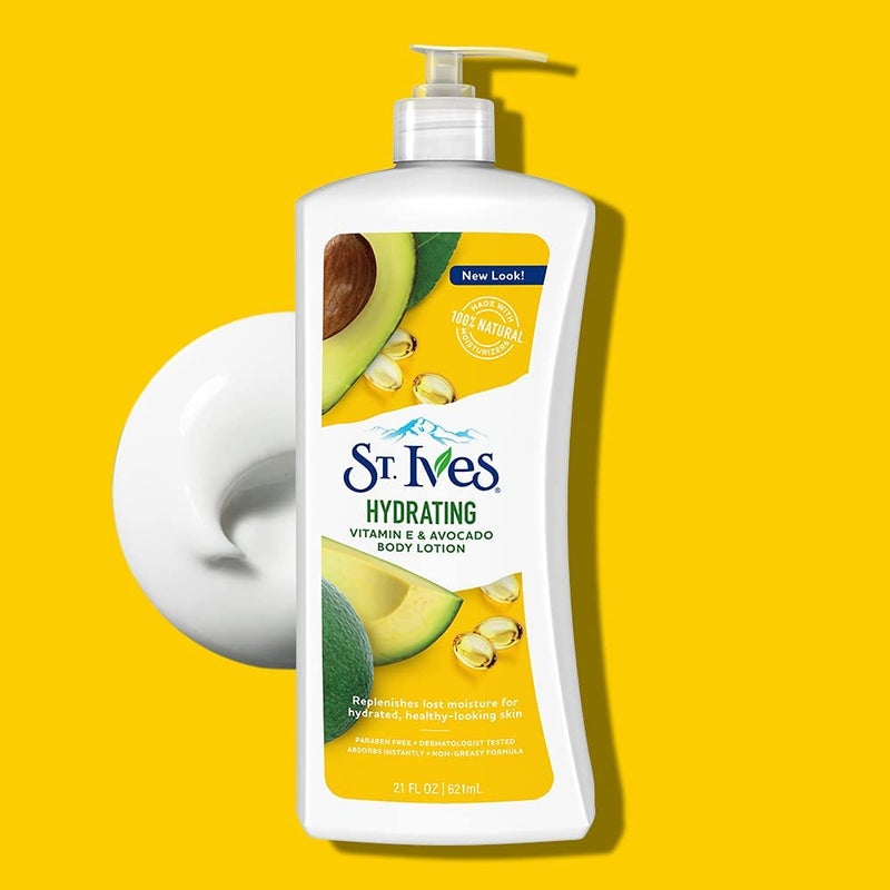 St. Ives Hydrating Body Lotion, Vitamin E and Avocado, 21 oz - Image 2