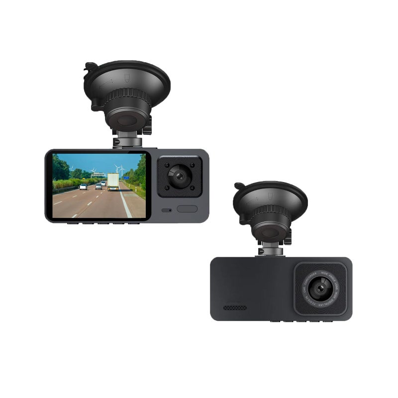 X W EI UNION Dash Camera Front and Inside Dash Cam for Car Security Video Recorder with Audio Plug and Play, WDR, Night Vision, G-Sensor Auto Lock, 140Â° Wide Angle View, 2 Inch Screen Car DVR - Image 1