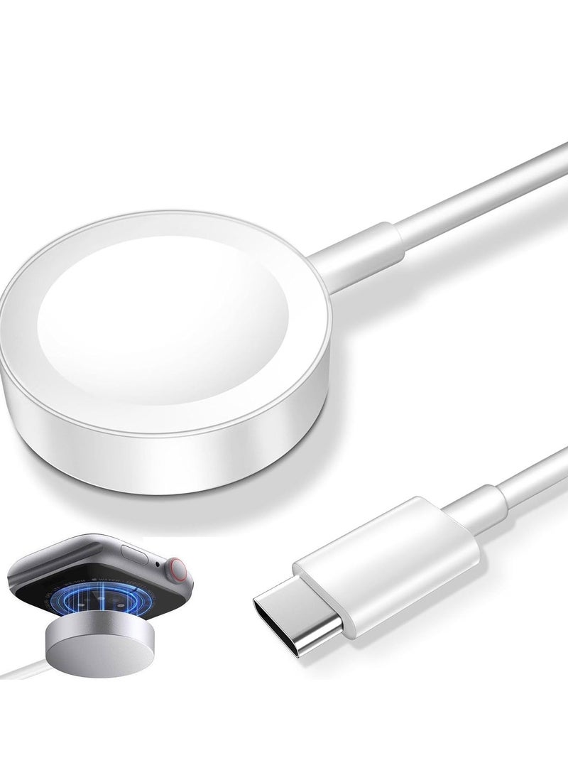Topleo Fast Charging USB C Watch Charger Cord Compatible for Apple Watch, Magnetic Watch Charging Cable Compatible for Watch Series 9/8/7/Ultra/Ultra2/SE2/6/5/4/3/2/1/SE1, Type C Cord, 1M - Image 1