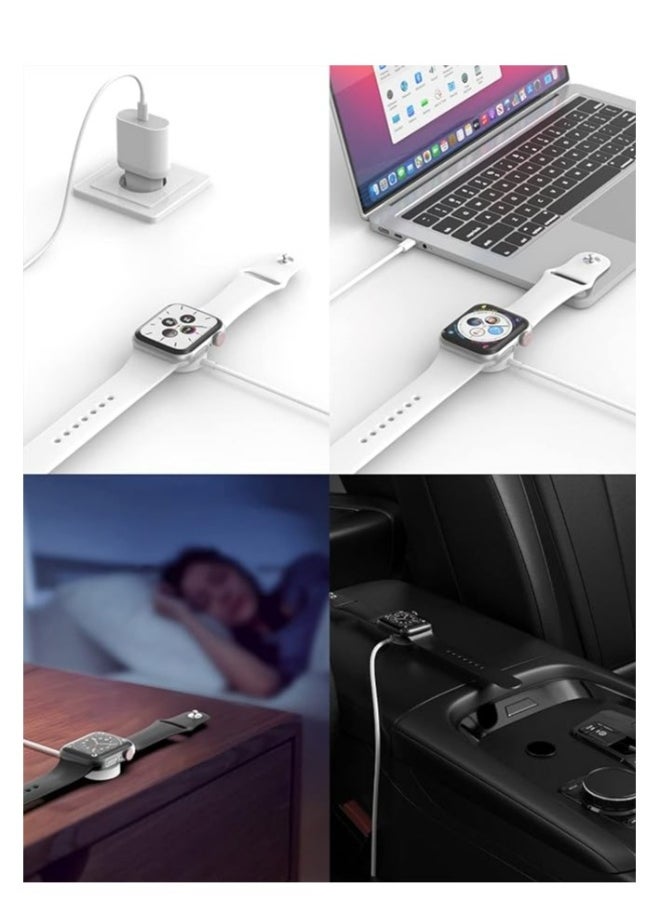 Fast Charging USB C Watch Charger Cord Compatible for Apple Watch, Magnetic Watch Charging Cable Compatible for Watch Series 9/8/7/Ultra/Ultra2/SE2/6/5/4/3/2/1/SE1, Type C Cord, 1M