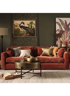 Al Home Alhome red linen 3 Seater Sofa - 110113445 280x85 cm 