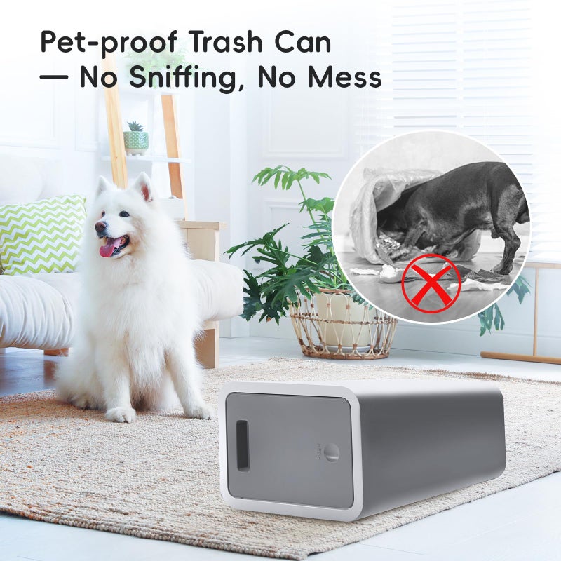 Lysam Small Trash Can, 3 Pack 4 Gallons Bathroom Garbage Can with Lid Press-Top, Small Waste Basket with Trash Bags, Slim Plastic Garbage Bin for Dorm, Office, Bedroom, Kitchen, Living Room (Multi) - Image 5