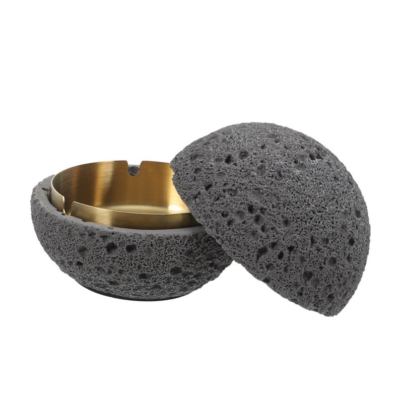 Vintage Windproof Ashtray Lid Indoor Outdoor Decorative Tabletop Ash Holder - Image 2