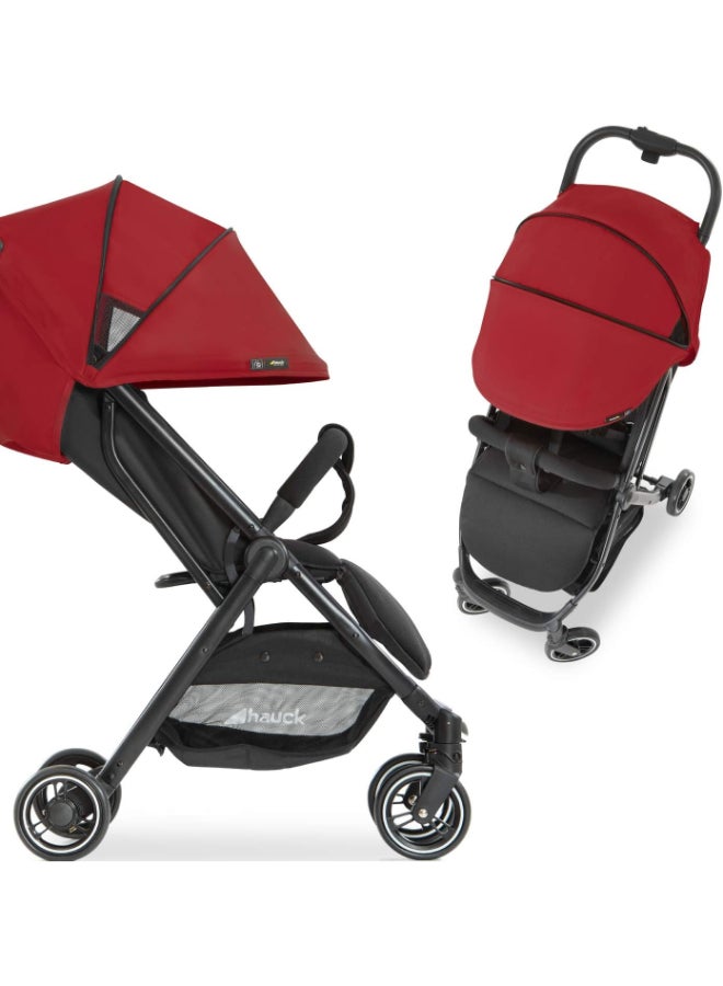 hauck Sun Canopy For Pushchair Swift X, Upf 50 +, 3 Zones With Ventilation Outlets, Individual Summer Look, Easy To Install, Red - Image 4