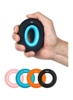 KASTWAVE Grip Strength Tranier and Finger Excerciser Adjustable Level Resistance Finger Trainer Exercise Ring Silicone Rings for Muscle Training Sports Rock Climbing Fitness  - Image 1