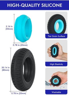 KASTWAVE Grip Strength Tranier and Finger Excerciser Adjustable Level Resistance Finger Trainer Exercise Ring Silicone Rings for Muscle Training Sports Rock Climbing Fitness  - Image 4