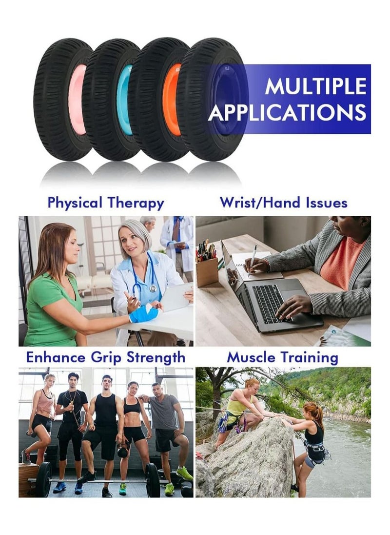 KASTWAVE Grip Strength Tranier and Finger Excerciser Adjustable Level Resistance Finger Trainer Exercise Ring Silicone Rings for Muscle Training Sports Rock Climbing Fitness  - Image 5