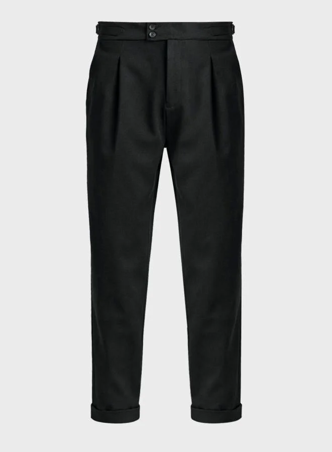 The Indian Garage Co  Men Regular Fit Solid Trousers for Men | Best Price UAE