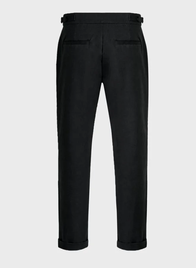 The Indian Garage Co  Men Regular Fit Solid Trousers for Men | Best Price UAE