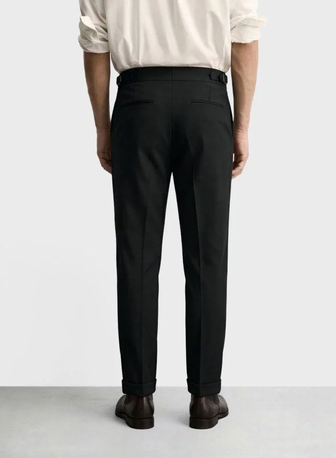 The Indian Garage Co  Men Regular Fit Solid Trousers for Men | Best Price UAE