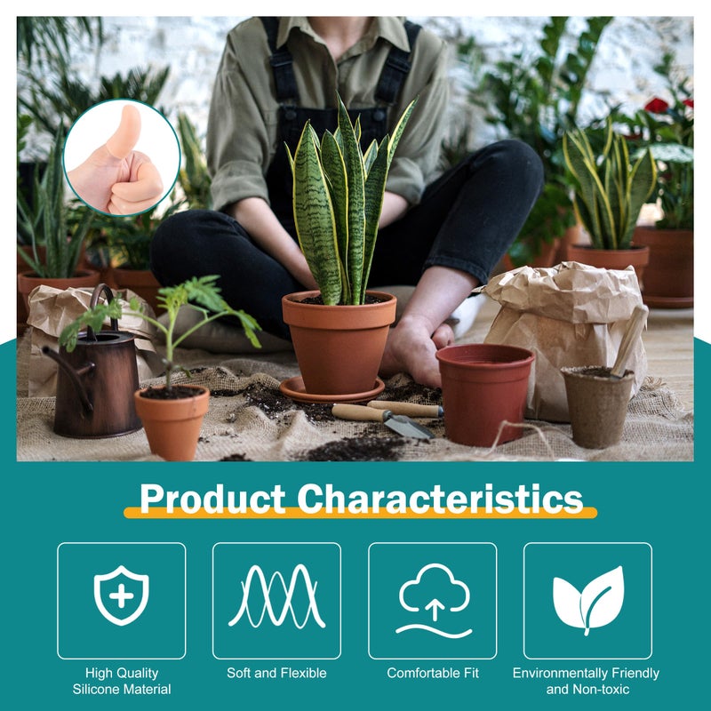 MoHern 30 Pcs Gel Finger Cots, 2 Sizes Thumb Protector, Soft Finger Covers for Cuts, Fingertip Protector for Embroidery, Cutting, Hands Cracking, Corns, Blisters, and Calluses Protect, Nude - Image 5