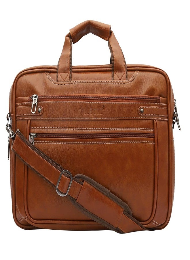 BILL BOND Prime Laptop Bags for Men Office Use | Mobile & Pen Compartment with Multiple Organizers | PU Leather | Professional Office Bag for Man & Women - Image 1