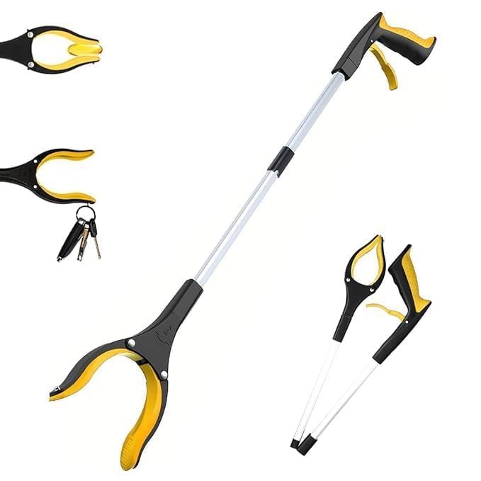 UTRUST Store Foldable Reacher Grabber Tool with Magnet – Lightweight Aluminum Long Arm Pickup Tool – Litter Picker, Trash Grabber, Garbage Picker, Claw Extender for Elderly & Disabled - Image 1