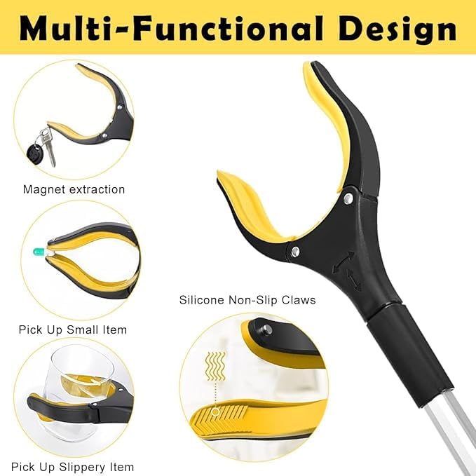 UTRUST Store Foldable Reacher Grabber Tool with Magnet – Lightweight Aluminum Long Arm Pickup Tool – Litter Picker, Trash Grabber, Garbage Picker, Claw Extender for Elderly & Disabled - Image 3