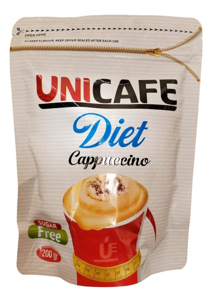 UniCafé - Diet Cappuccino No Sugar Milk Frothy - 200 gm - Image 1