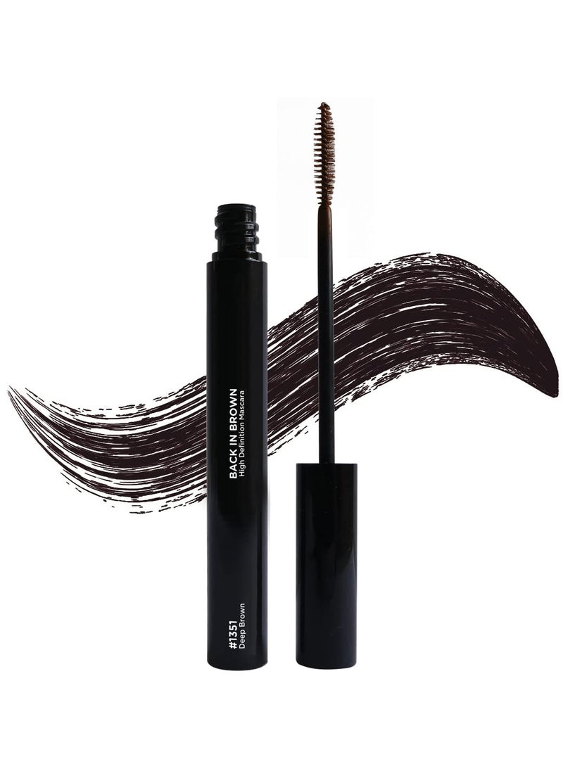 LORD & BERRY Lord & Berry Back in Brown Mascara Volume and Length, Long Lasting Eyelash Mascara, Vagan & Cruelty Free, 0.6 oz, Deep Brown 