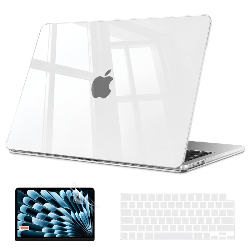 B BELK Compatible with MacBook Air 13 inch Case M5 2026 20252022 M4 M3 M2 A3449 A3240 A3113 A2681 Plastic Hard ShellKeyboard CoverScreen Protector for MacBook 136 inch Case Clear - Image 2