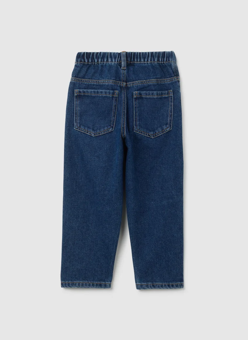 او في اس BOYS' RELAXED FIT BLUE DENIM JEANS