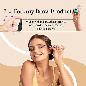 Keshima Duo Eyebrow Brush by Keshima Premium Quality Angled Eye Brow Brush and Spoolie Brush - Image 4