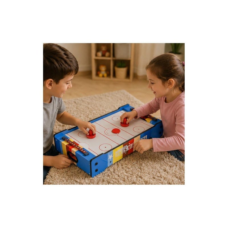 2 In 1 Multifunction Game Table, Foosball And Air Hockey, Blue - Image 4
