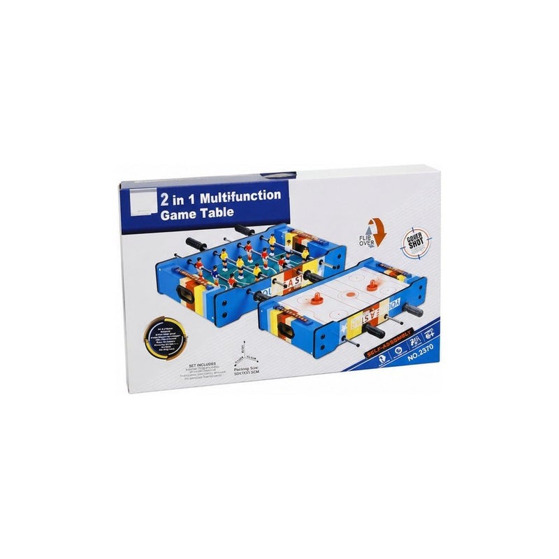 2 In 1 Multifunction Game Table, Foosball And Air Hockey, Blue - Image 1