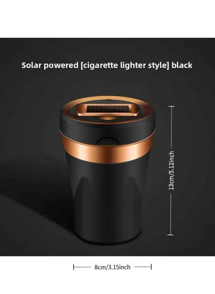 Solar Car Ashtray with USB Lighter & LED Light - Heat-Resistant Ceramic Inner Cup for BMW/Mercedes/Toyota (Certified Safety) - Image 4